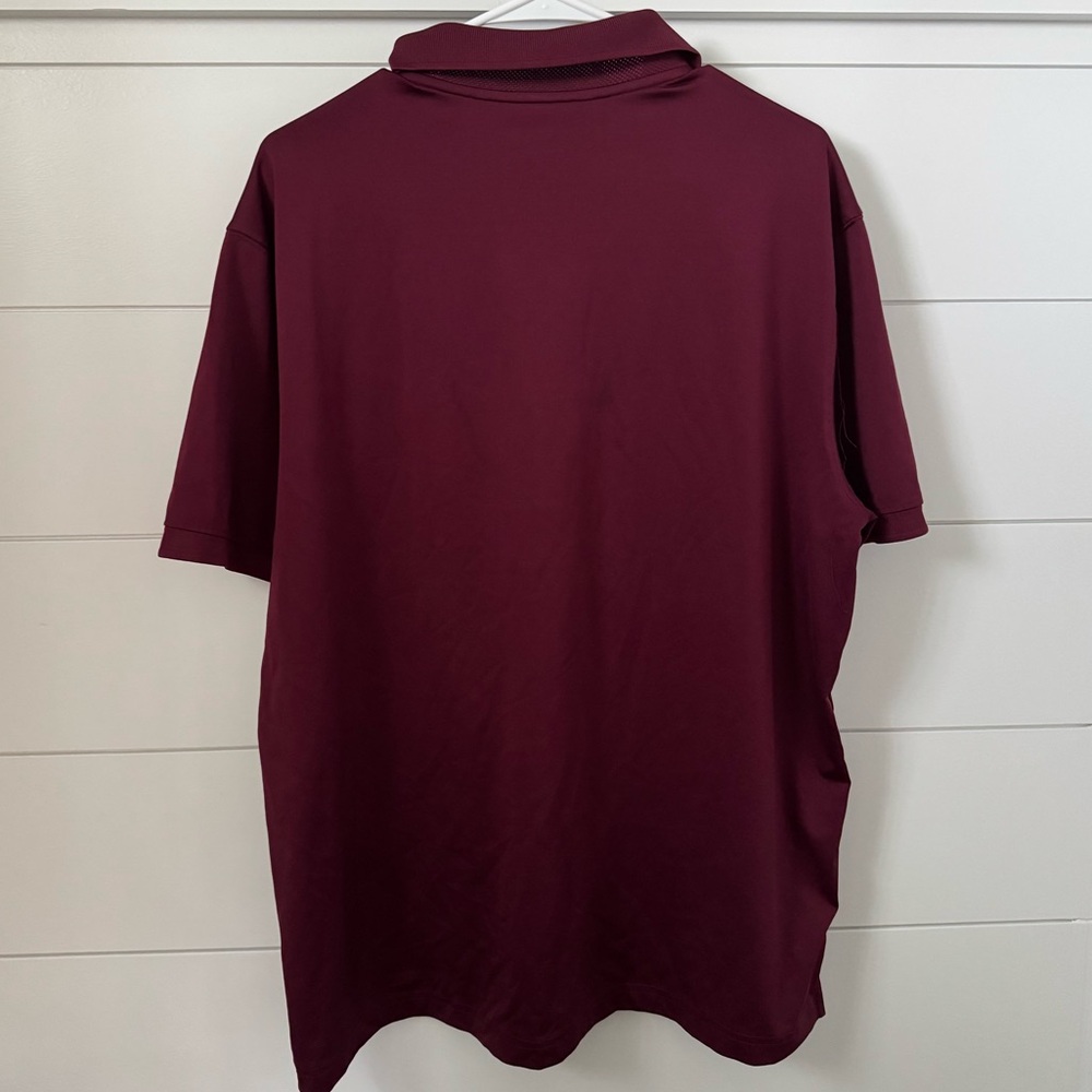 Lands' End Morgan Park Burgundy Polo Shirt Classic Cotton Blend, Men’s L - Picture 3 of 3